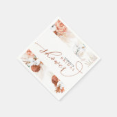 Serviette En Papier Douche de fleurs de terre cuite Pampas Grass (Coin)