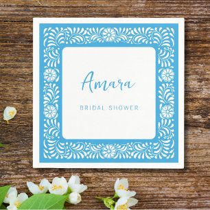 Serviette En Papier Douche de mariage BLEU TALAVERA