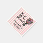 Serviette En Papier Douche de Mariée  (Coin)