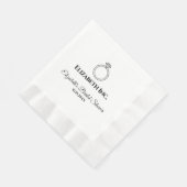 Serviette En Papier Douche de mariée (Coin)