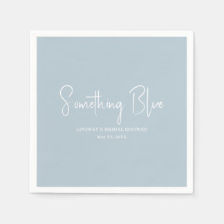 Serviette En Papier Douche de Mariée Élégante Bleu Clair