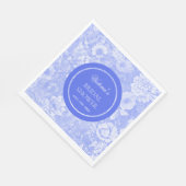 Serviette En Papier Douche de Mariée Florale Élégante Toile (Coin)