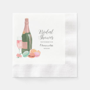 Serviette En Papier Douche de mariée rose rétro