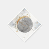 Serviette En Papier Douche élégante lune céleste et étoiles (Coin)