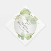 Serviette En Papier Douche | Eucalyptus Moderne Printanier (Coin)