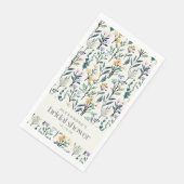 Serviette En Papier Douche Fleur de Champ Aquarelle Esthétique Boho  (Coin)