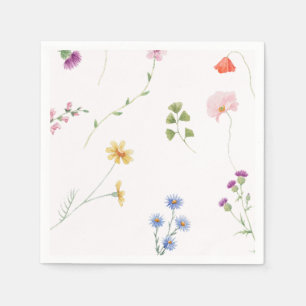 Serviette En Papier Douche fleur sauvage Tea Party
