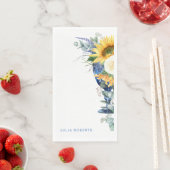 Serviette En Papier Douche Florale Méditerranéenne (En situation)