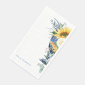 Serviette En Papier Douche Florale Méditerranéenne (Coin)