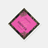 Serviette En Papier Douche Imprimée Léopard Rose (Coin)