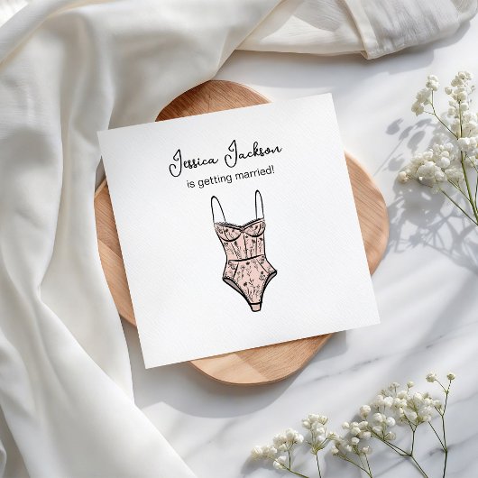 Serviette En Papier Douche Lingerie Neutre Florale Négligée