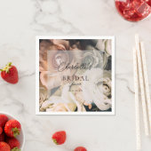 Serviette En Papier Douche moderne, bohème, fleurs nuptiale (En situation)