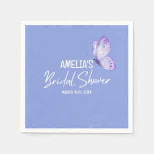 Serviette En Papier Douche nuptiale à papillon jaune aquarelle