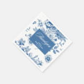 Serviette En Papier Douche nuptiale bleue (Coin)