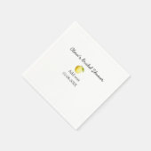 Serviette En Papier Douche nuptiale citron moderne simple minimum rust (Coin)