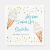 Serviette En Papier Douche nuptiale crème glacée intégrée personnalisé (Devant)