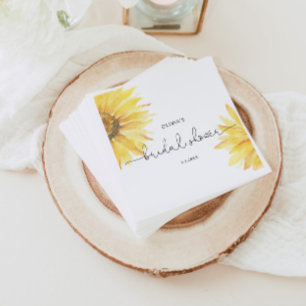 Serviette En Papier Douche nuptiale de tournesol
