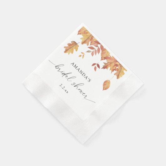 Serviette En Papier Douche nuptiale feuille en chute (Coin)