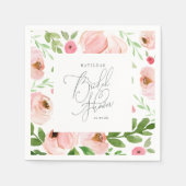 Serviette En Papier Douche nuptiale florale (Devant)