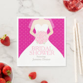 Serviette En Papier Douche nuptiale mariage nuances de serviettes rose (En situation)