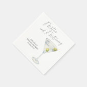 Serviette En Papier Douche nuptiale martinienne et mariée (Coin)