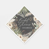 Serviette En Papier Douche nuptiale merci pampas moderne herbe feuilla (Coin)