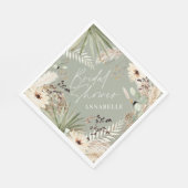 Serviette En Papier Douche nuptiale merci pampas moderne herbe feuilla (Coin)