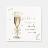 Serviette En Papier Douche nuptiale Pearl & Prosecco (Devant)