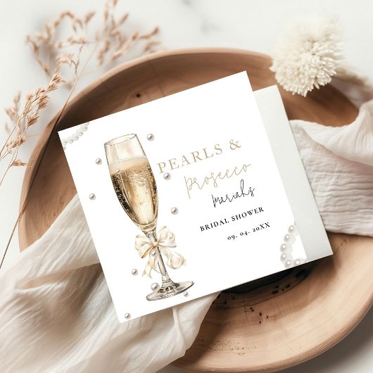 Serviette En Papier Douche nuptiale Pearl & Prosecco