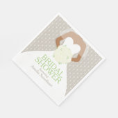 Serviette En Papier Douche nuptiale robe blanche mariage roses blanche (Coin)