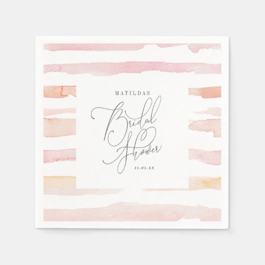 Serviette En Papier Douche nuptiale rose pâle (Devant)