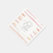 Serviette En Papier Douche nuptiale rose pâle (Coin)