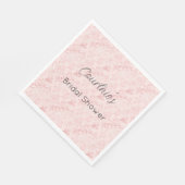 Serviette En Papier Douche nuptiale rose pâle (Coin)