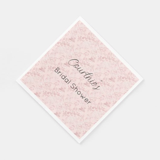 Serviette En Papier Douche nuptiale rose pâle (Coin)