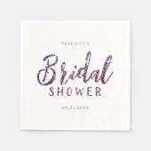 Serviette En Papier Douche nuptiale simple customisée en parties scint (Devant)