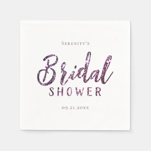 Serviette En Papier Douche nuptiale simple customisée en parties scint