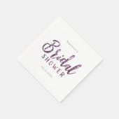 Serviette En Papier Douche nuptiale simple customisée en parties scint (Coin)