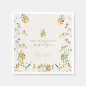 Serviette En Papier Douche parfaite florale (Devant)