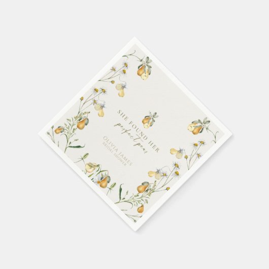 Serviette En Papier Douche parfaite florale (Coin)