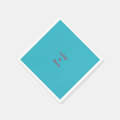 Serviette En Papier Douche personnalisée en couple turquoise mexicain (Coin)