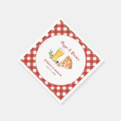 Serviette En Papier Douche Pizza et Bière Couples Décontracté (Coin)