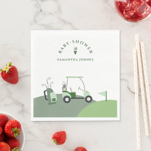 Serviette En Papier Douche pour bébé de golf moderne (En situation)