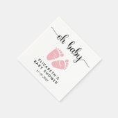 Serviette En Papier Douche pour bébé mignonne rose pieds (Coin)