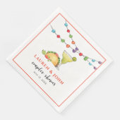 Serviette En Papier Douche Tacos & Tequila Fiesta Couples (Coin)