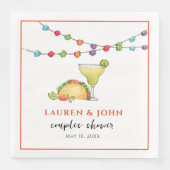 Serviette En Papier Douche Tacos & Tequila Fiesta Couples (Devant)