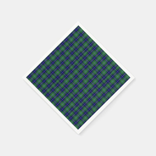 Serviette En Papier Douglas Clan Tartan Papier Plaid Napkins (Coin)