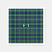 Serviette En Papier Douglas Tartan officiel avec monogramme / initiale (Devant)