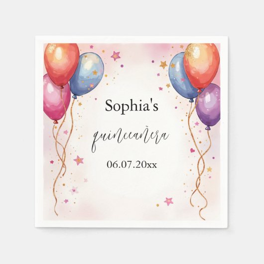 Serviette En Papier Doux 15 serviettes d'anniversaire (Devant)