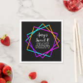 Serviette En Papier Doux 16 Neon Lumineuse Dans Les Bars Sombres Anniv (En situation)