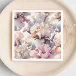 Serviette En Papier Doux Blush Romantic Chic Aquarelle Florale<br><div class="desc">De beaux pétales Iris dansent à travers ce design,  créant une atmosphère romantique et éthérée.</div>